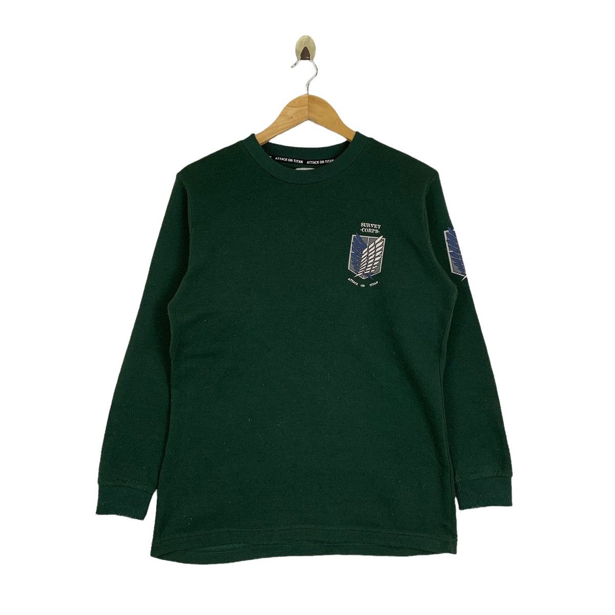 Japanese Brand X Vintage Vintage Attack On Titan Japanese Anime Long Sleeve T Shirt Hoodie, Sweatshirt | PodTeesHub.com
