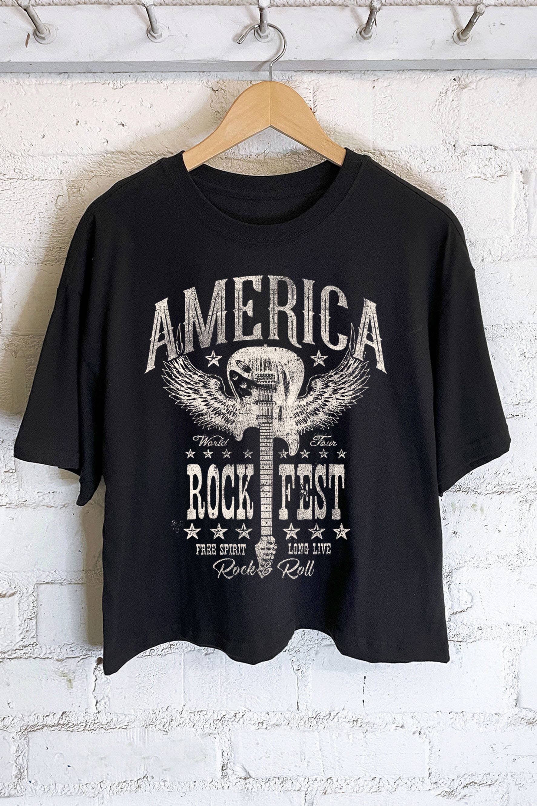America Women's Relaxed Boxy Fit Cotton T-Shirt Hoodie, Sweatshirt | PodTeesHub.com