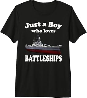 Boy Who Loves Battleship USS New Jersey BB-62 WW2 Warship Premium Tri-Blend T-Shirt