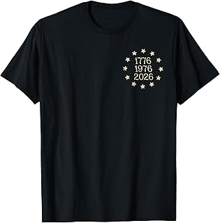 America Turns 250 I Turn 50 1976 50th Birthday 2 Sided T-Shirt