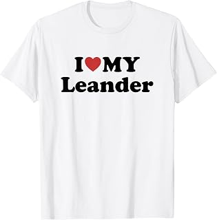 I Love My Leander First Name Matching Couple Outfit T-Shirt