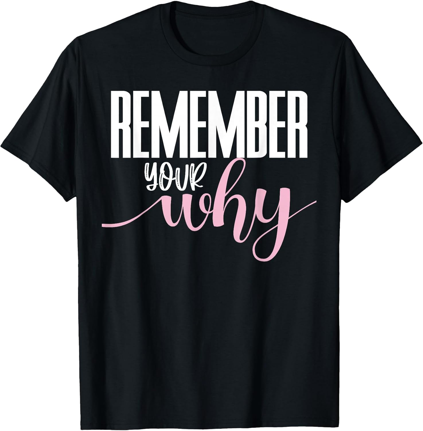 Remember Your Why Gym Motivation Fitness Inspirational T-Shirt Small