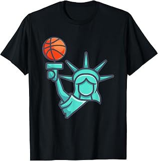 NYC Statue of Liberty Basketball Funny New York City Sports T-Shirt