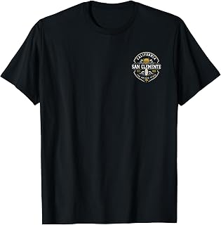 San Clemente California CA Retro Surfer Beach Front & Back T-Shirt