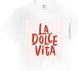 La Dolce Vita Italian Summer Coastal Graphic Comfort Colors Crop Top