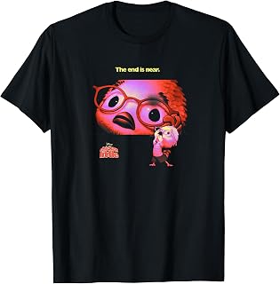 Chicken Little The End is Near Panic Face Distressed T-Shirt