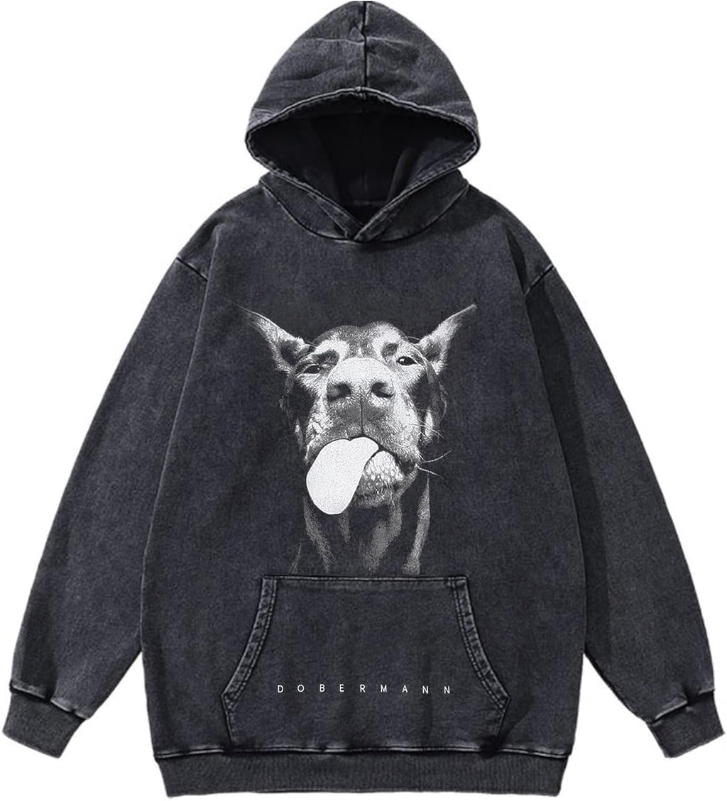 Mens Oversized Hoodie Pullover Unisex Graphic Sweatshirts Hoodies Casual Tunic Vintage Streetwear Aesthetic Top