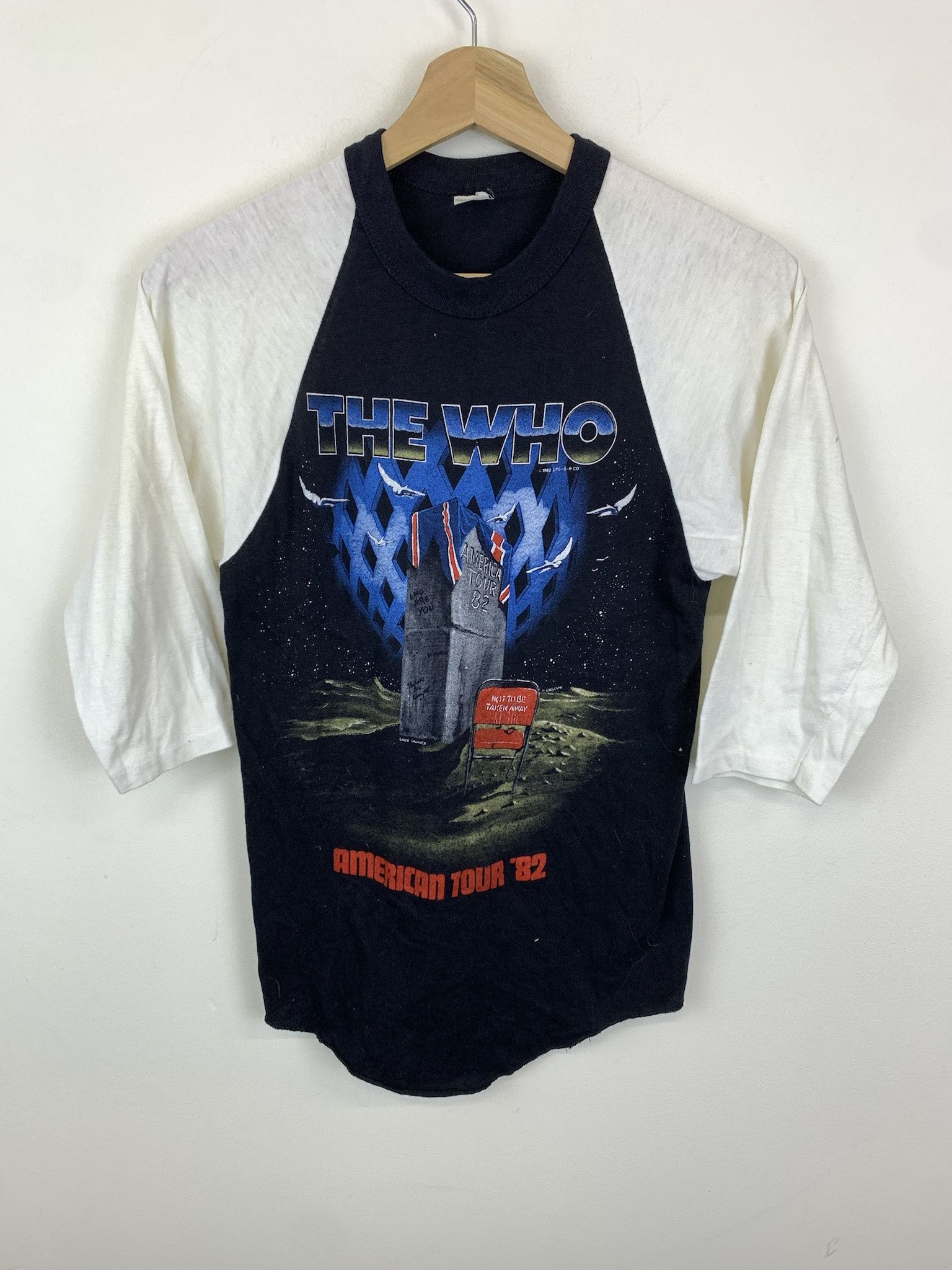 Vintage The Who 1982 American Tour Singlestitch Longsleeve Tee Raglan Band Tour Tee Shirt Si Hoodie, Sweatshirt