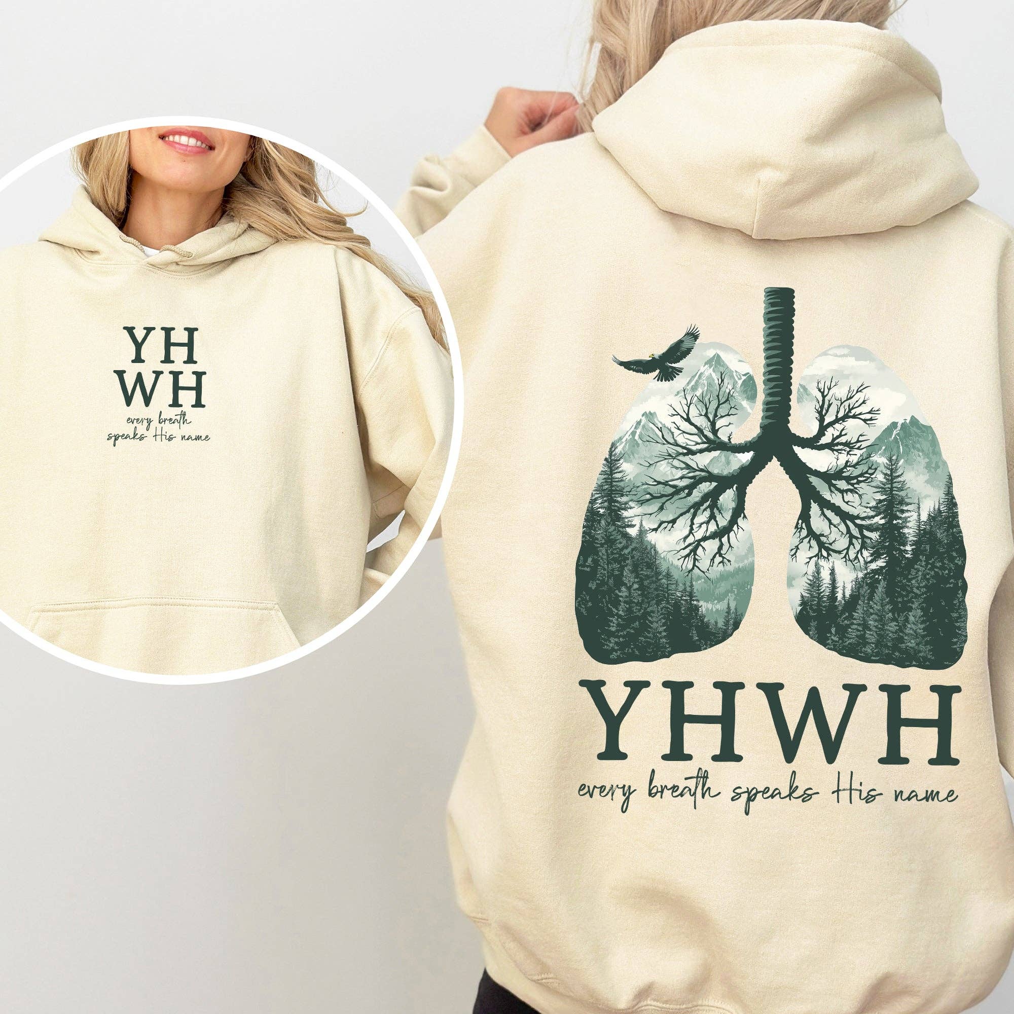 Yhwh Lungs Christianhebrew, Faith Apparel Hoodie T-Shirts, Sweatshirt | PodTeesHub.com