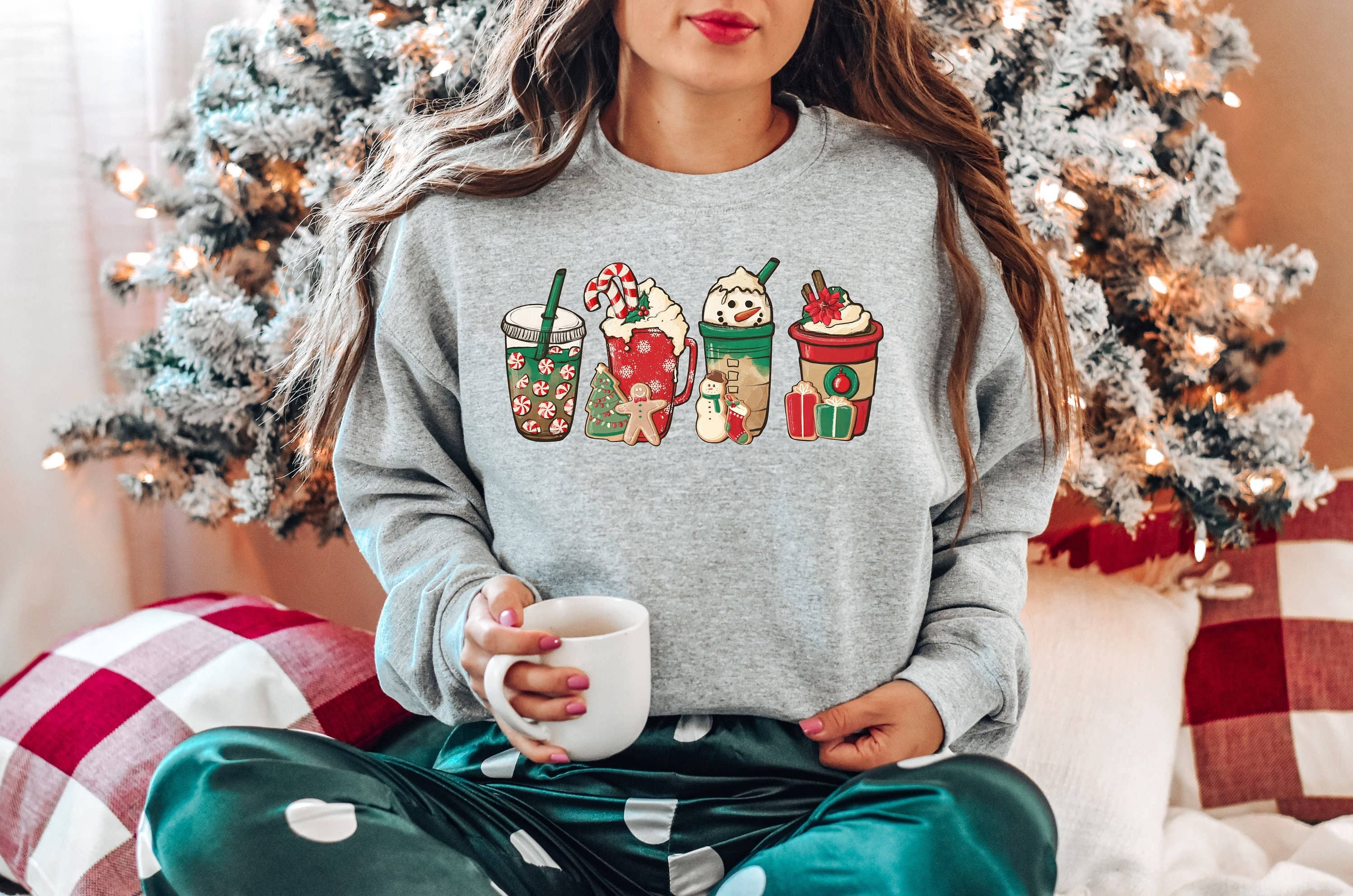 Christmas Coffee Sweatshirt - Coffee Lover's Winter Gift T-Shirts, Hoodie | PodTeesHub.com
