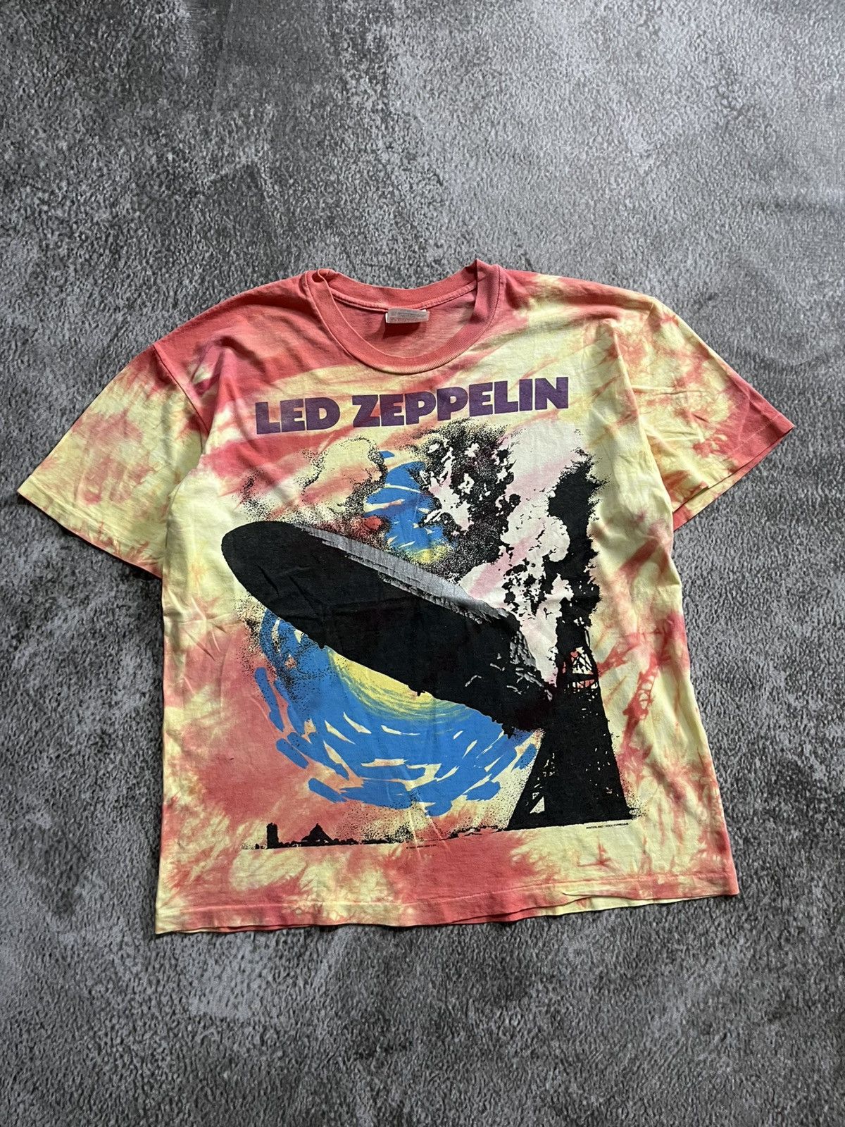 Led Zeppelin Vintage 90s Led Zeppelin Tie Dye Tshirt Hoodie, Sweatshirt | PodTeesHub.com