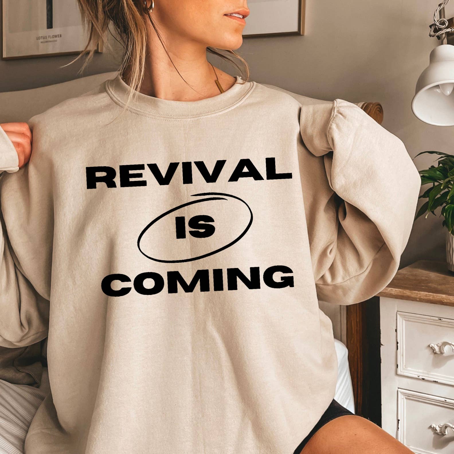 Revival Is Coming Christian Graphic Sweatshirt T-Shirts, Hoodie | PodTeesHub.com