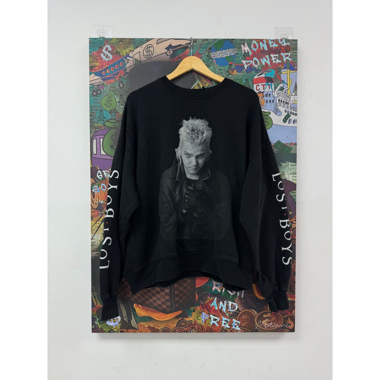 Amiri Lost Boys Crewneck Used Medium T-Shirts, Hoodie, Sweatshirt | PodTeesHub.com