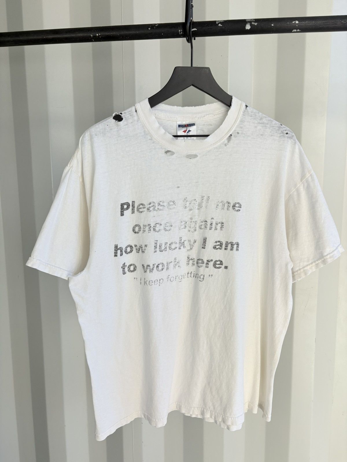 Vintage Thrashed Luckyto Work Faded Shirt Distressed Erd Grunge Hoodie, Sweatshirt | PodTeesHub.com