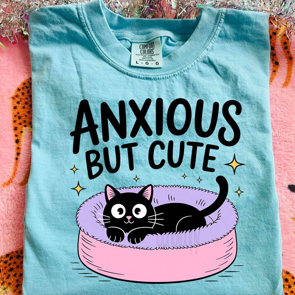 Anxious But Cute Tee Hoodie, Sweatshirt | PodTeesHub.com