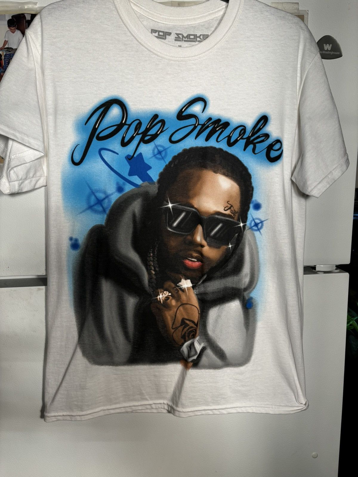 Rap Tees Pop Smoke White Tee Shirt Homage Hoodie, Sweatshirt | PodTeesHub.com