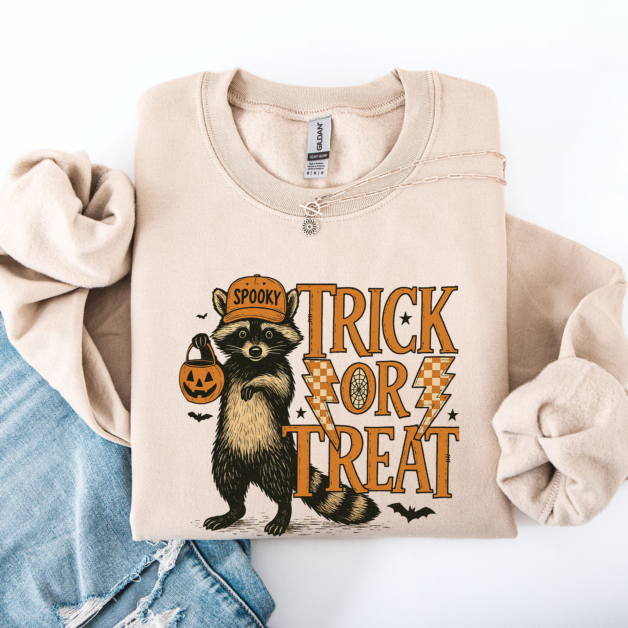 Trick or Treat Raccoon, Cute, Halloween, Spooky Sweatshirt T-Shirts, Hoodie | PodTeesHub.com