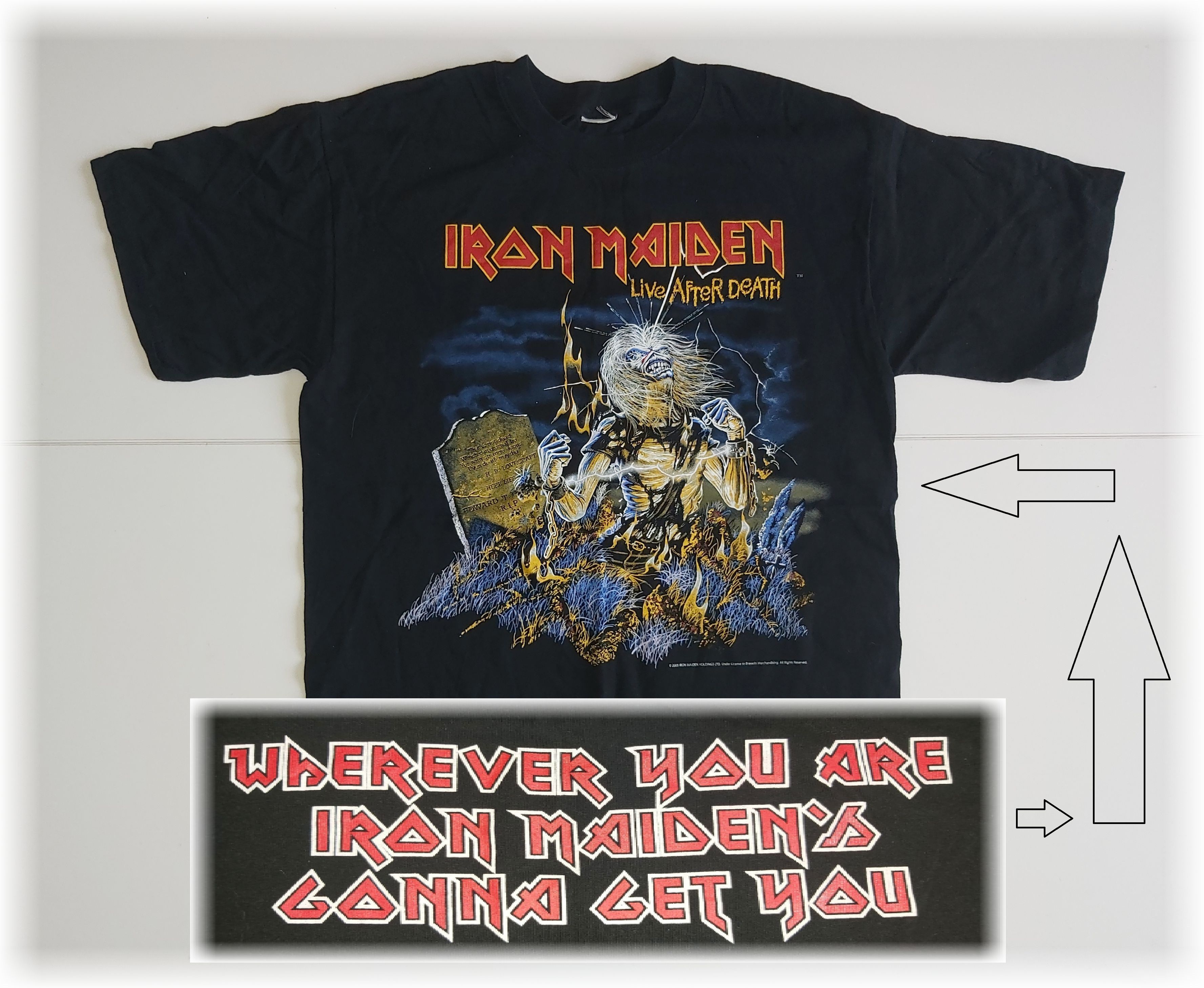 Iron Maiden X Vintage 2005 Iron Maiden Life After Death Album Cover Y2k T-Shirts, Hoodie, Sweatshirt | PodTeesHub.com