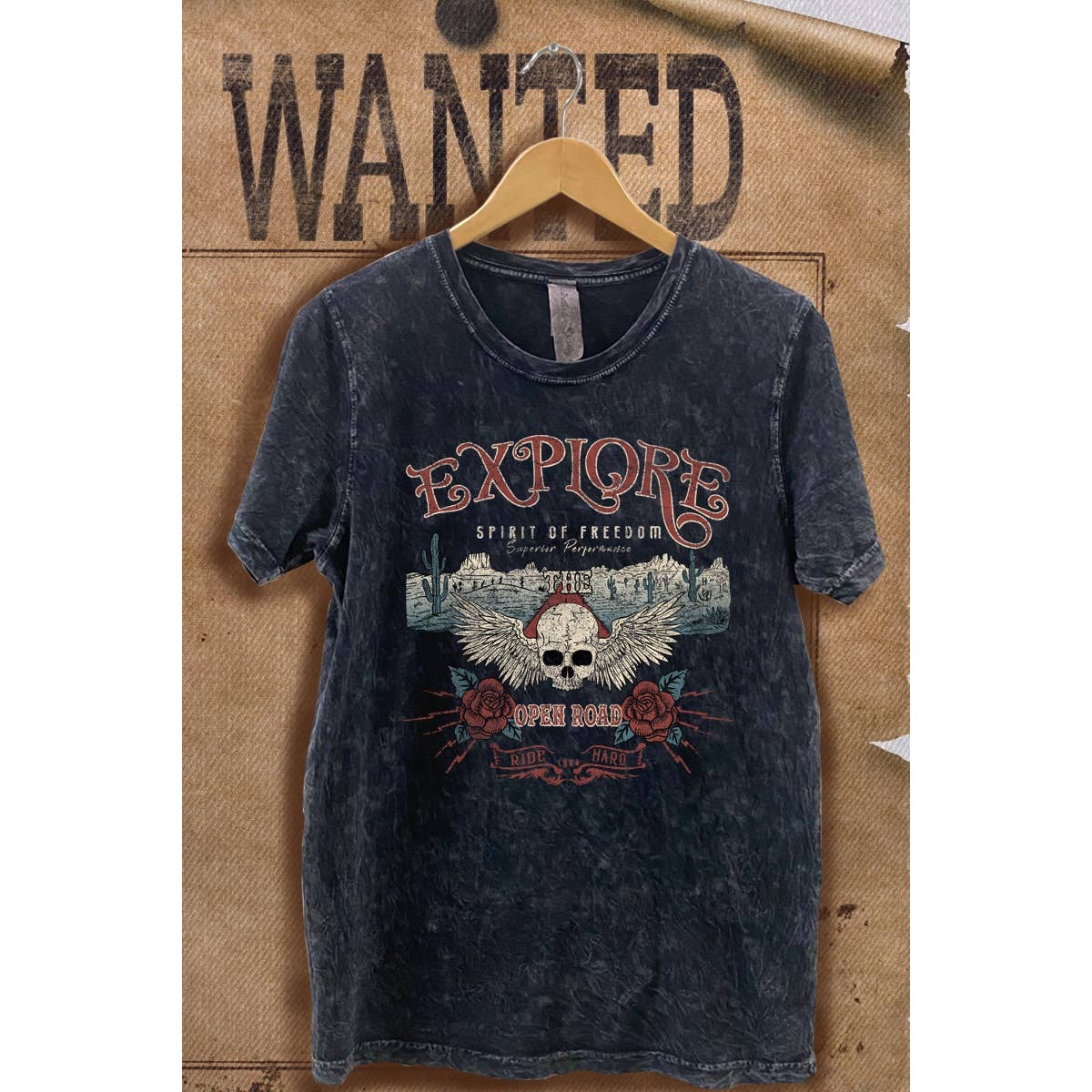 Explore Mineral Wash Vintage  Graphic  Tee Hoodie, Sweatshirt | PodTeesHub.com