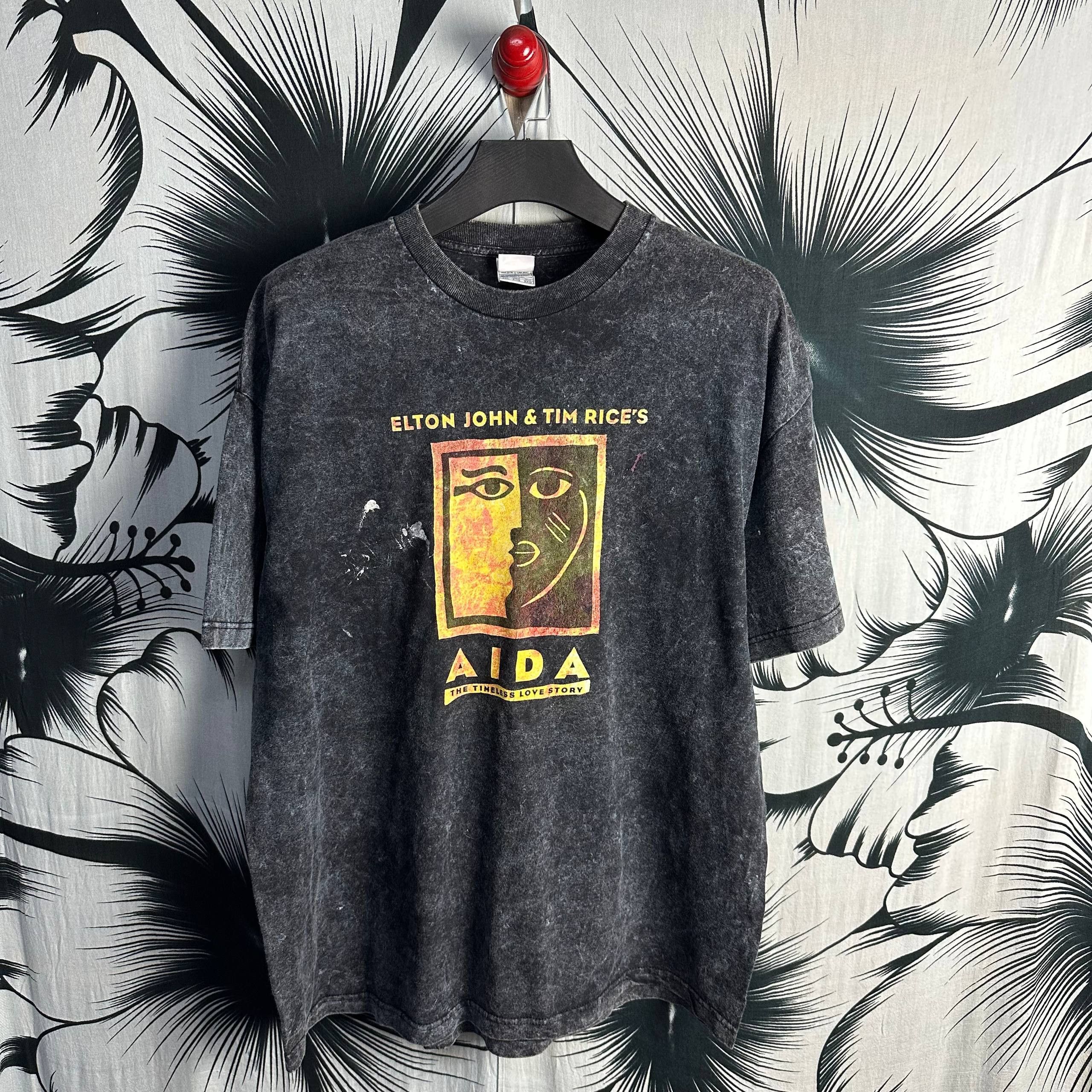 Band Tees Vintage Elton John Tim Rice Aida Houston Concert T Shirt Hoodie, Sweatshirt | PodTeesHub.com