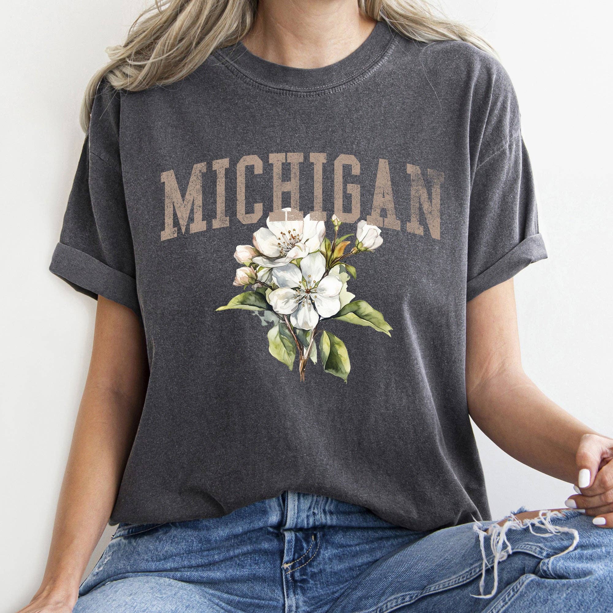 Michigan State Flower T-Shirt Hoodie, Sweatshirt | PodTeesHub.com