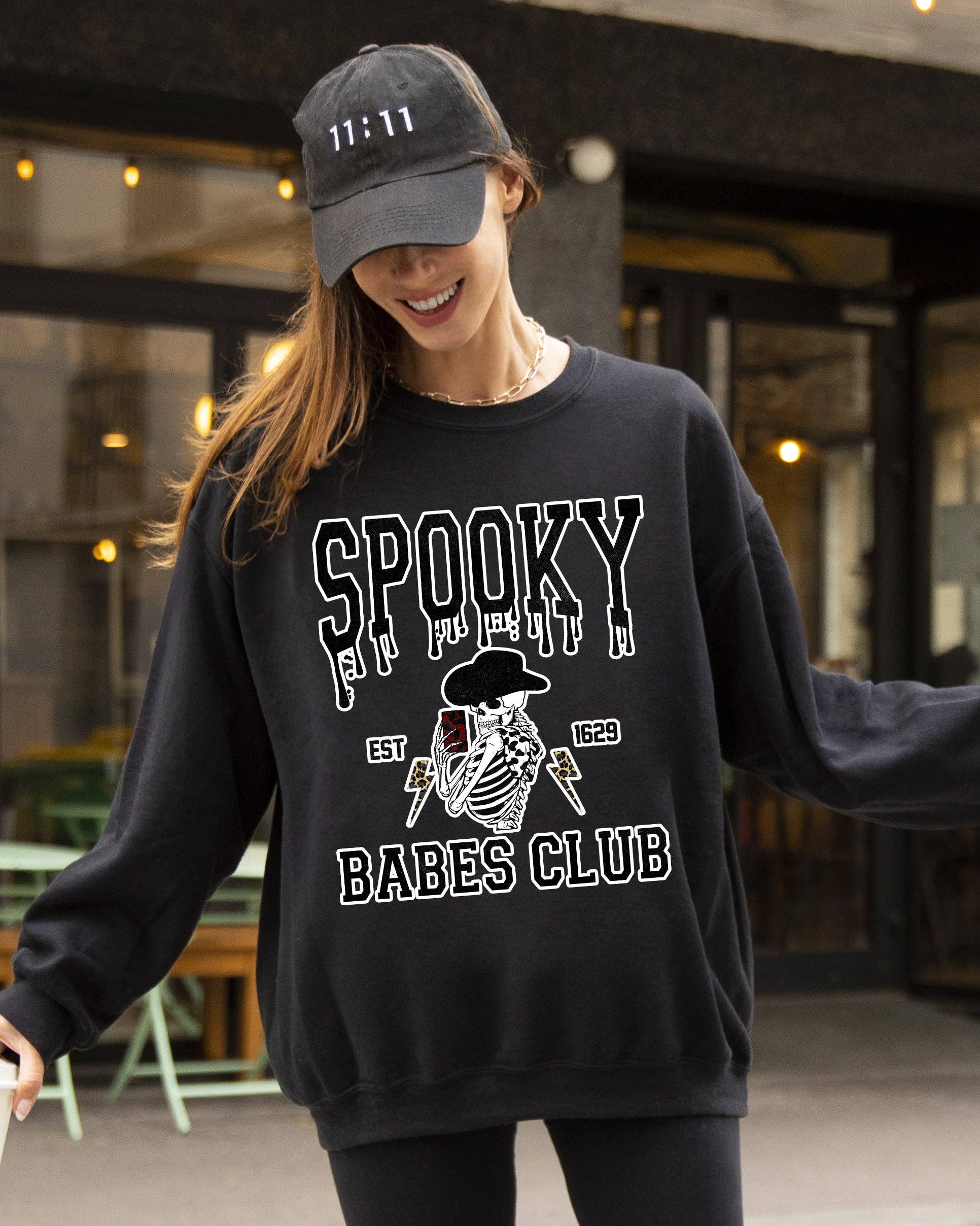 Spooky Babes Club, Ghost, Skeleton Halloween Sweatshirt T-Shirts, Hoodie | PodTeesHub.com