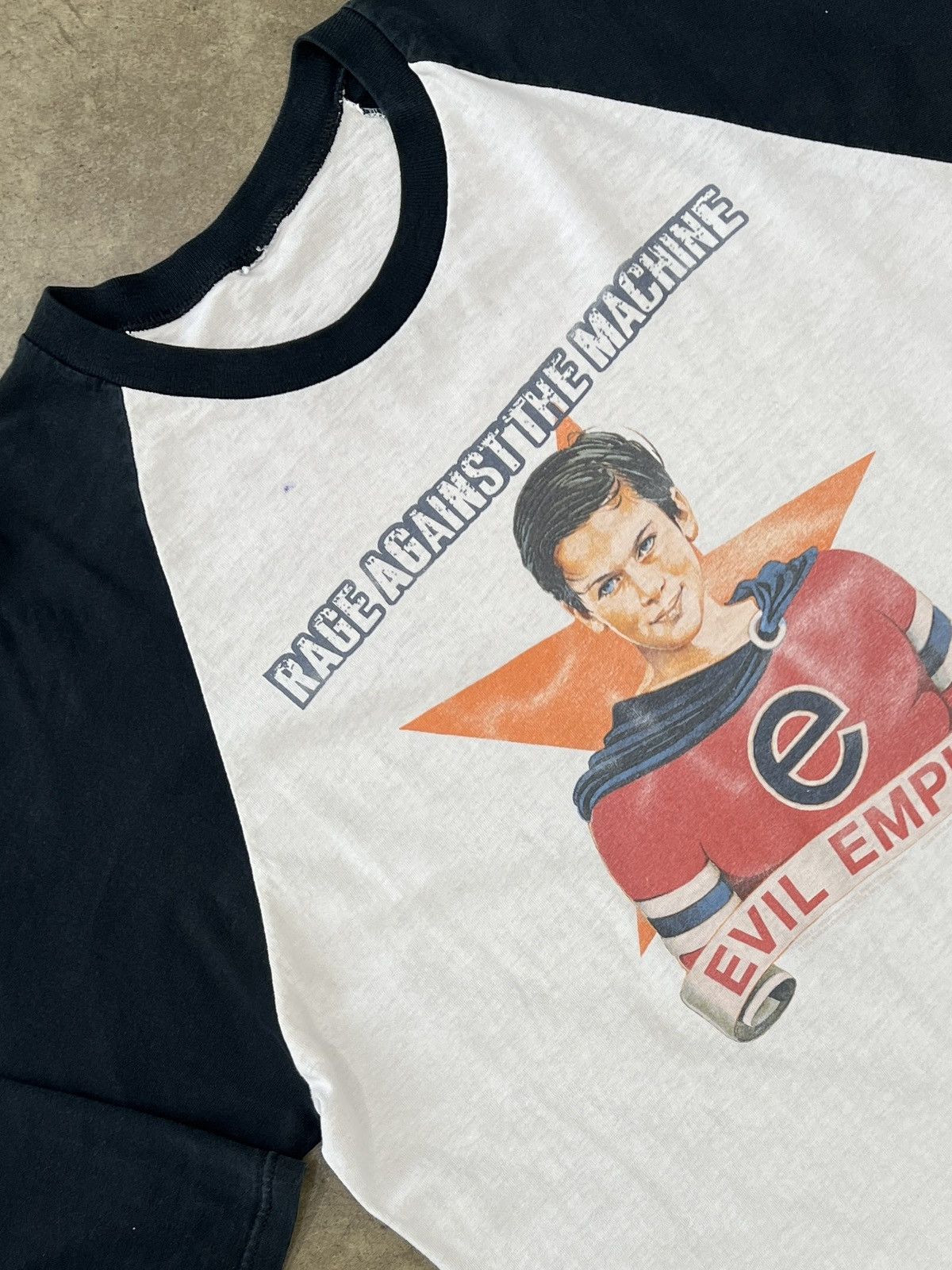 Band Tees Vintage Rage Against The Evil Empire Quarter Sleeve Xl Hoodie, Sweatshirt | PodTeesHub.com