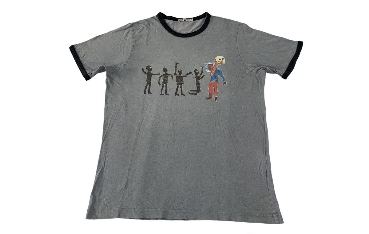 Michel Basquiat Jean Michel Basquiat Zombie Pop Art Ringer Printed Tee Hoodie, Sweatshirt | PodTeesHub.com