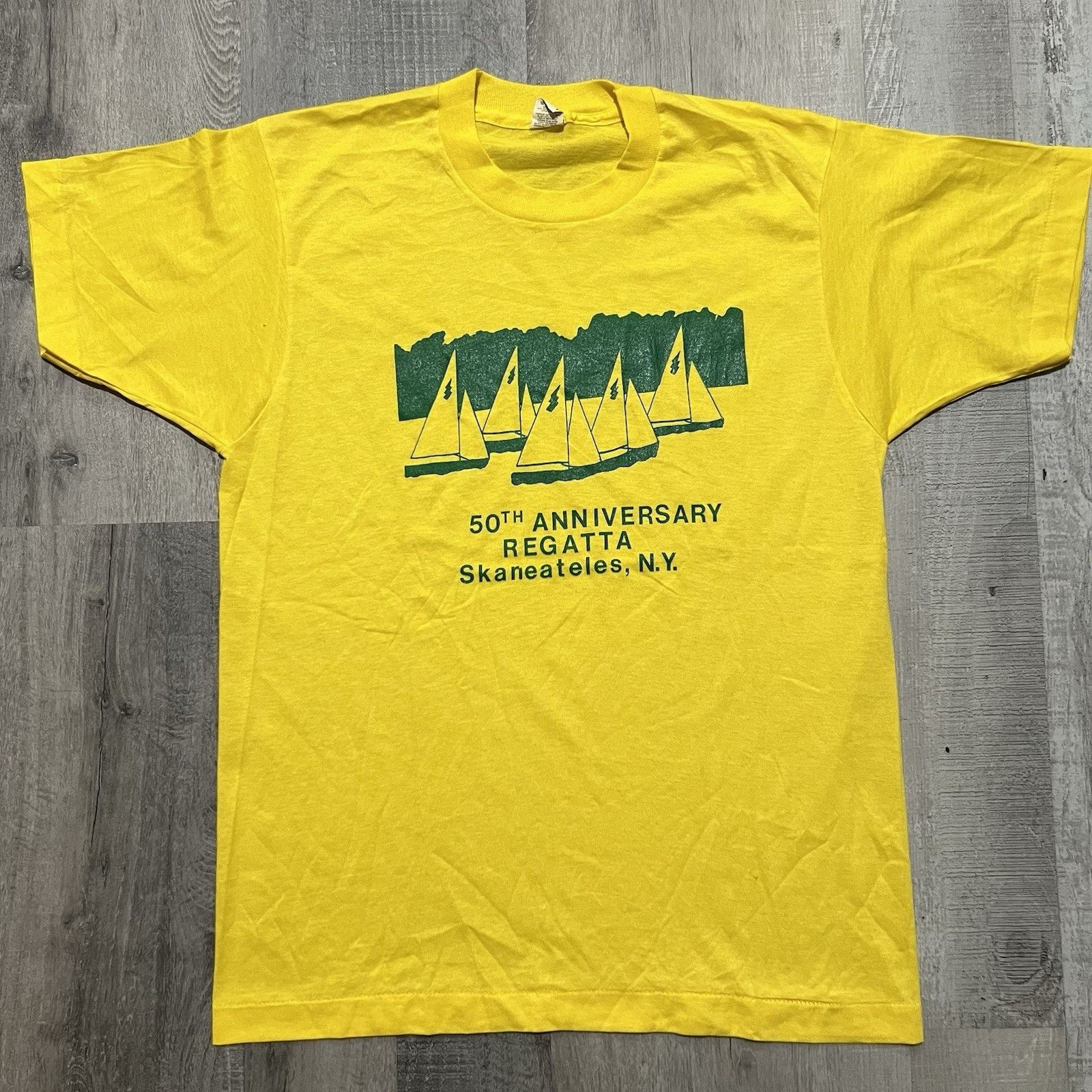 Vintage Vtg Skaneatelas New York Sailing Regatta T Shirt 80s Sailor Hoodie, Sweatshirt | PodTeesHub.com