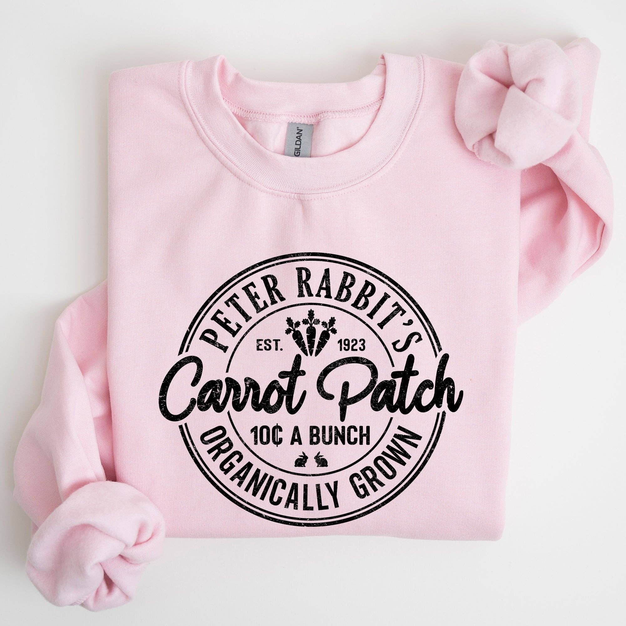 Peter Rabbit's Carrot Patch Retro Farmsign Easter Sweatshirt T-Shirts, Hoodie | PodTeesHub.com