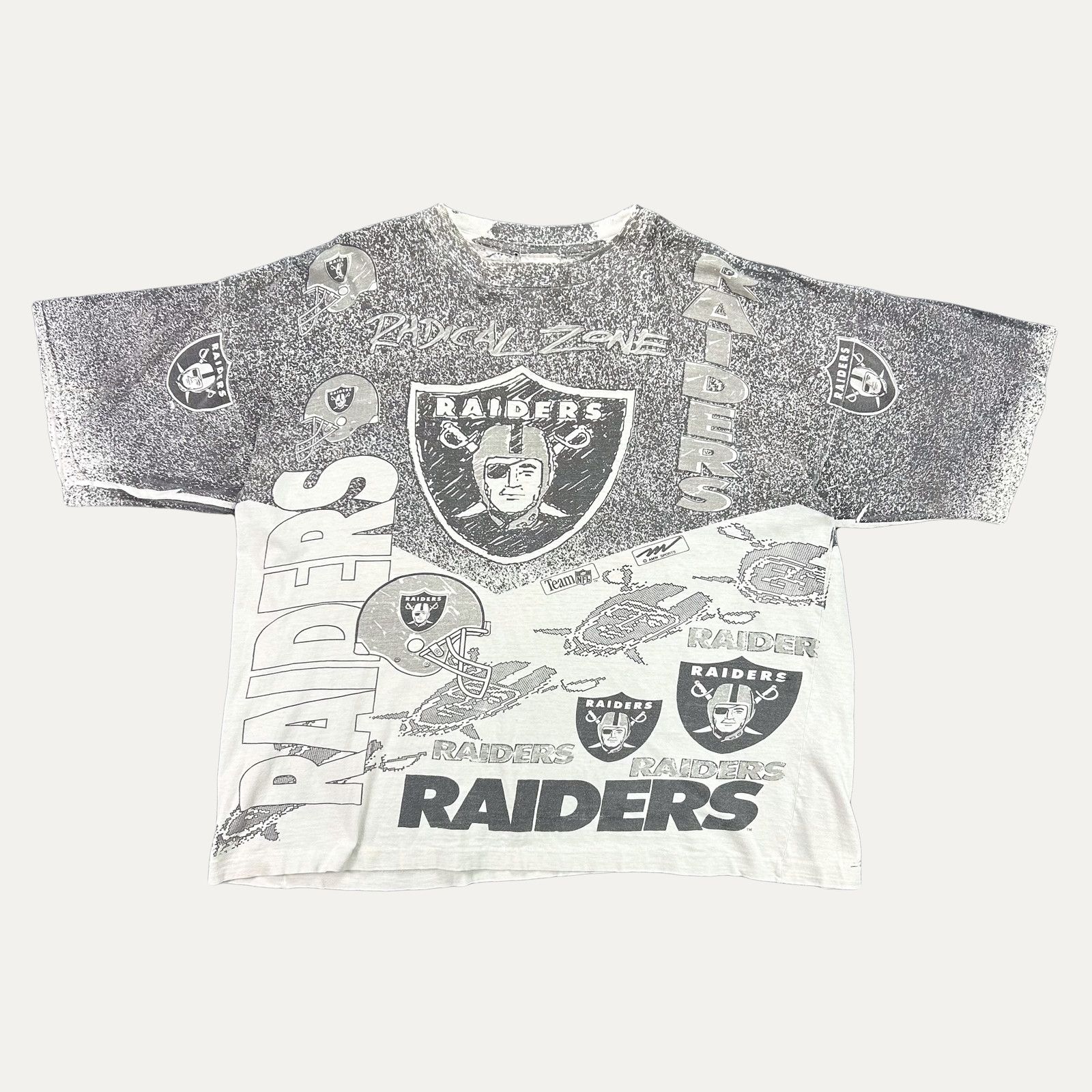 Vintage 90s Oakland Raiders Aop T Shirt Hoodie, Sweatshirt | PodTeesHub.com
