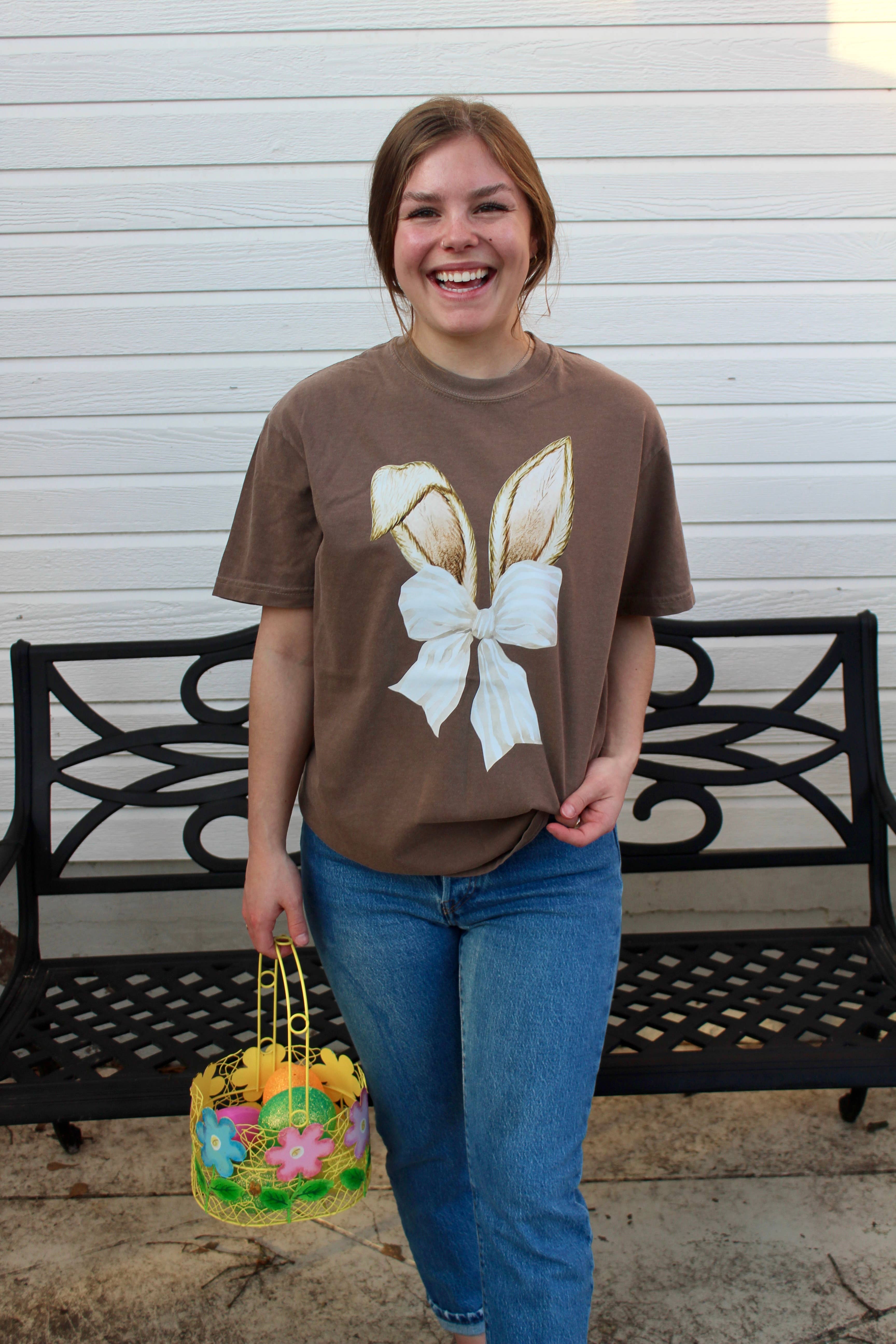 Bunny Ears Graphic Tee Hoodie, Sweatshirt | PodTeesHub.com