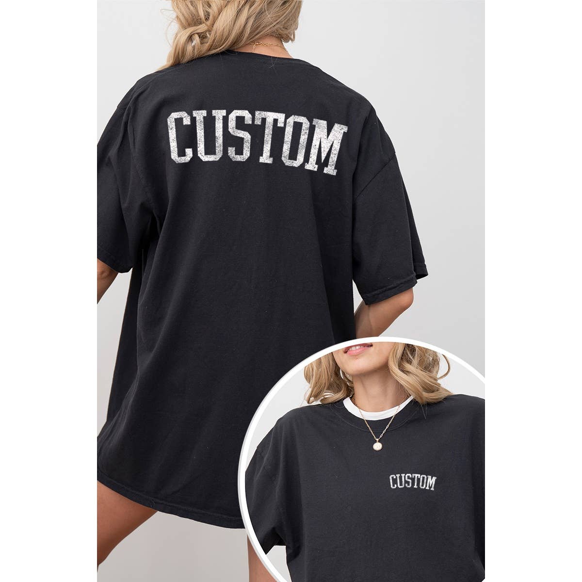 Custom Design Vintage Graphic Oversized Tee Hoodie, Sweatshirt | PodTeesHub.com