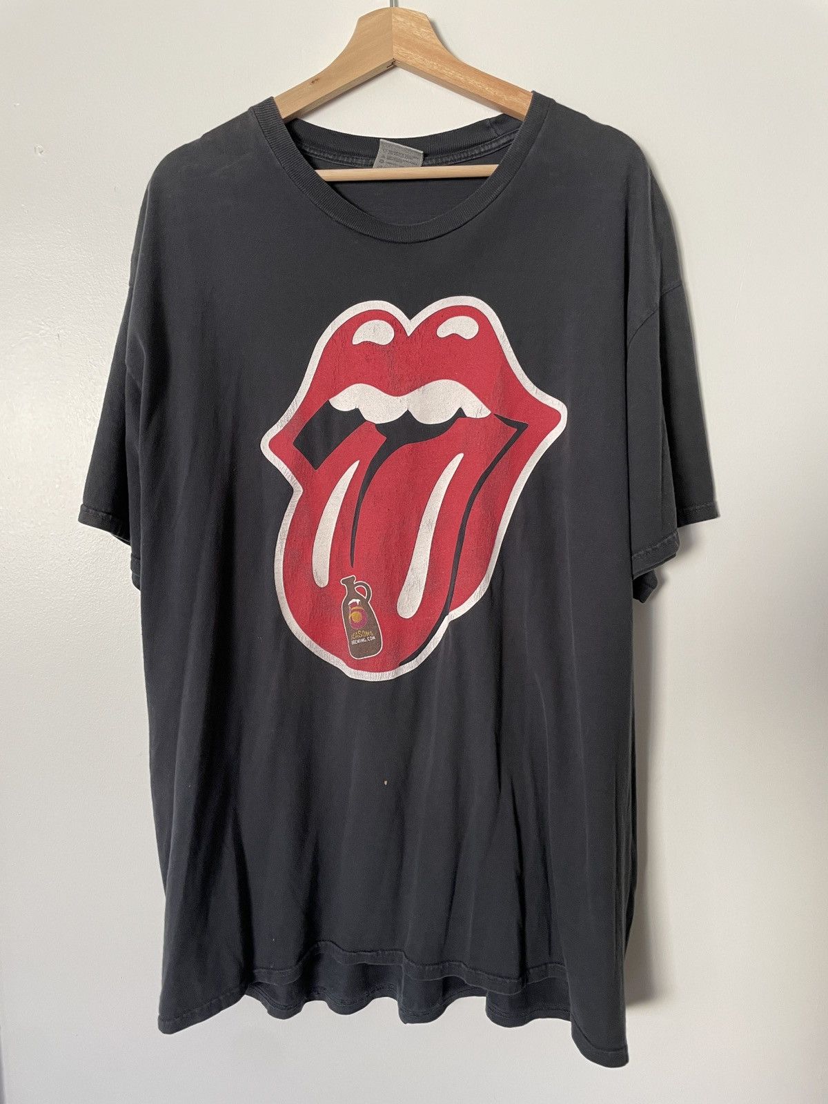 Vintage Late 90s Faded Black Rolling Stone Promo Tee Hoodie, Sweatshirt | PodTeesHub.com