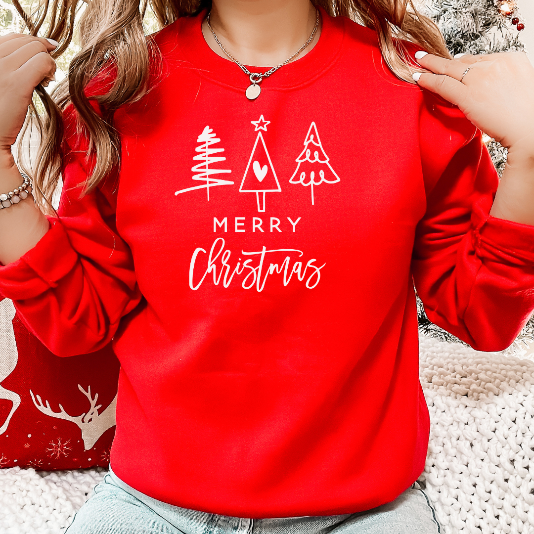 Merry Christmas Sweatshirt - Christmas Tee - Graphic Tee Hoodie | PodTeesHub.com