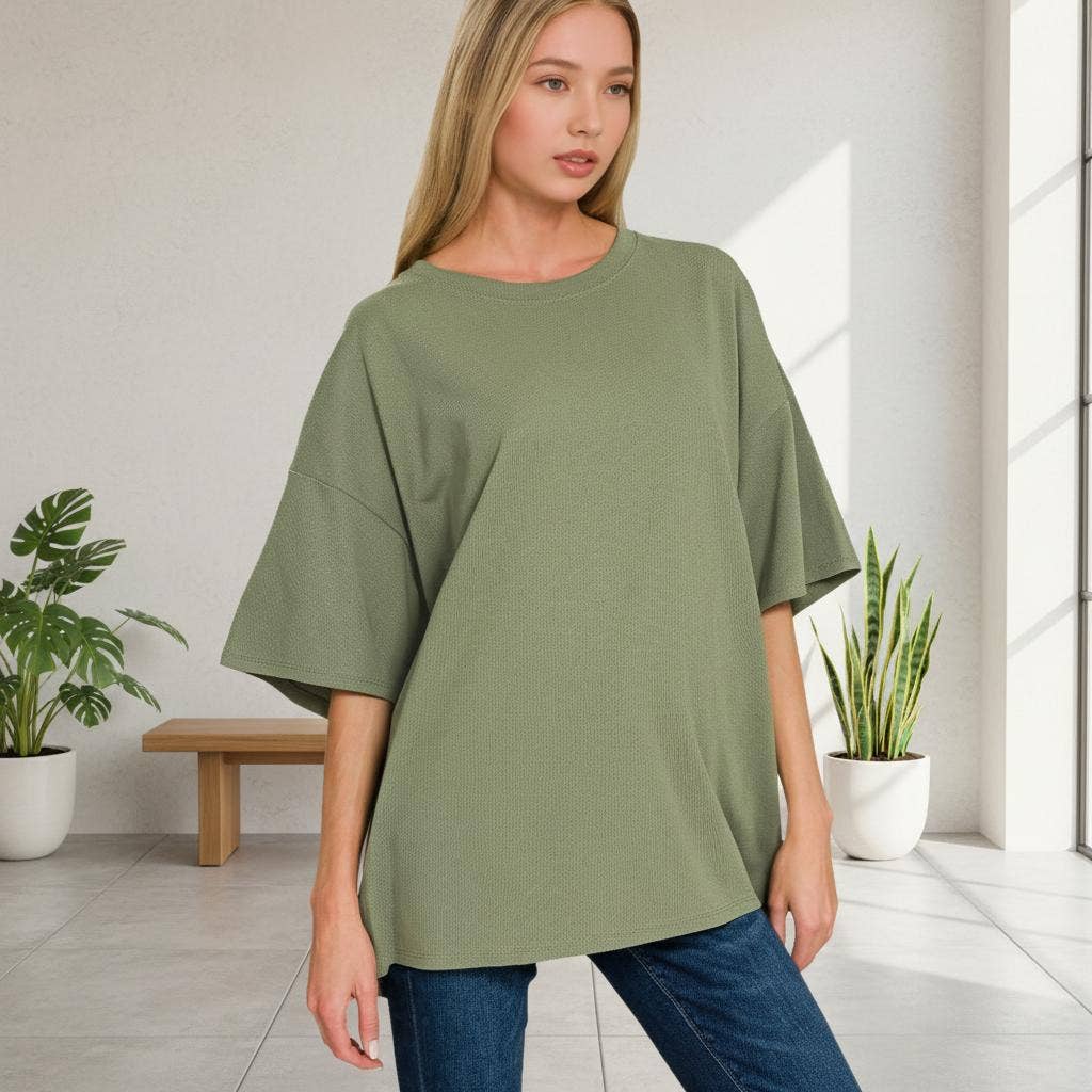 1119 Oversized Short Sleeve Tunic Tee SI-29091 Hoodie, Sweatshirt | PodTeesHub.com
