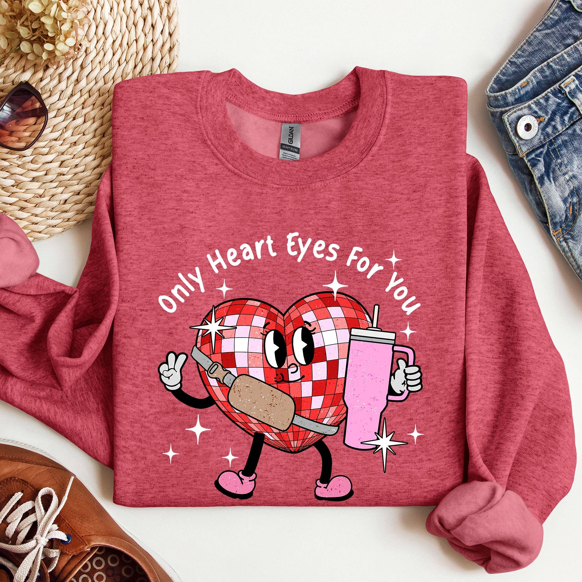 Only Heart Eyes For You Sweatshirt with Disco Heart T-Shirts, Hoodie | PodTeesHub.com