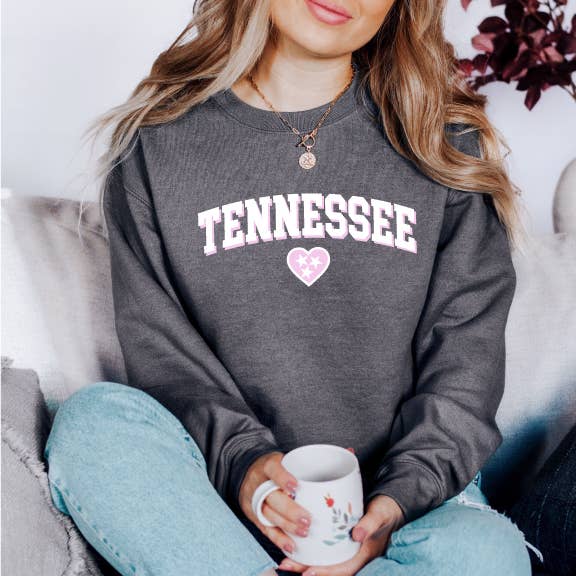 Tennessee Love Dark Heather Gray Sweatshirt T-Shirts, Hoodie | PodTeesHub.com