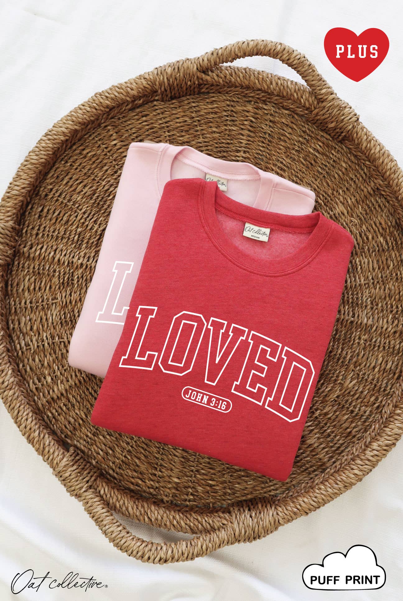 Loved John 3:16 Puff Plus Graphic Sweatshirt T-Shirts, Hoodie | PodTeesHub.com