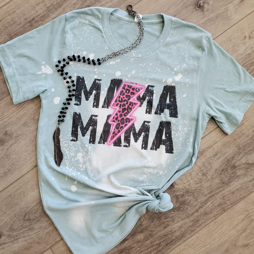Mama Neon Lightning Bolt Graphic T-Shirt Mother's Day Gifts Hoodie, Sweatshirt | PodTeesHub.com