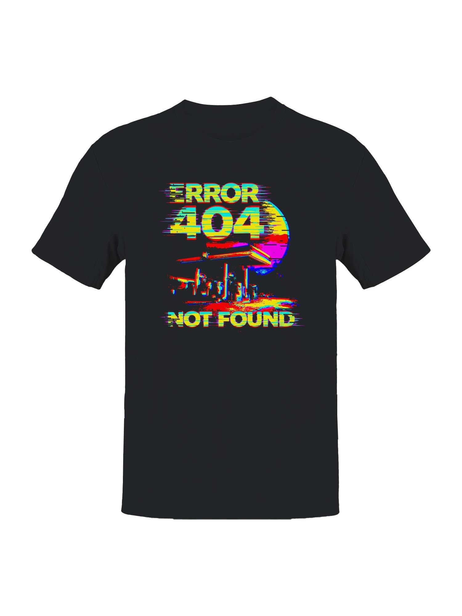 Retro Vaporwave Error 404 Aesthetic Men's T-Shirt Hoodie, Sweatshirt | PodTeesHub.com