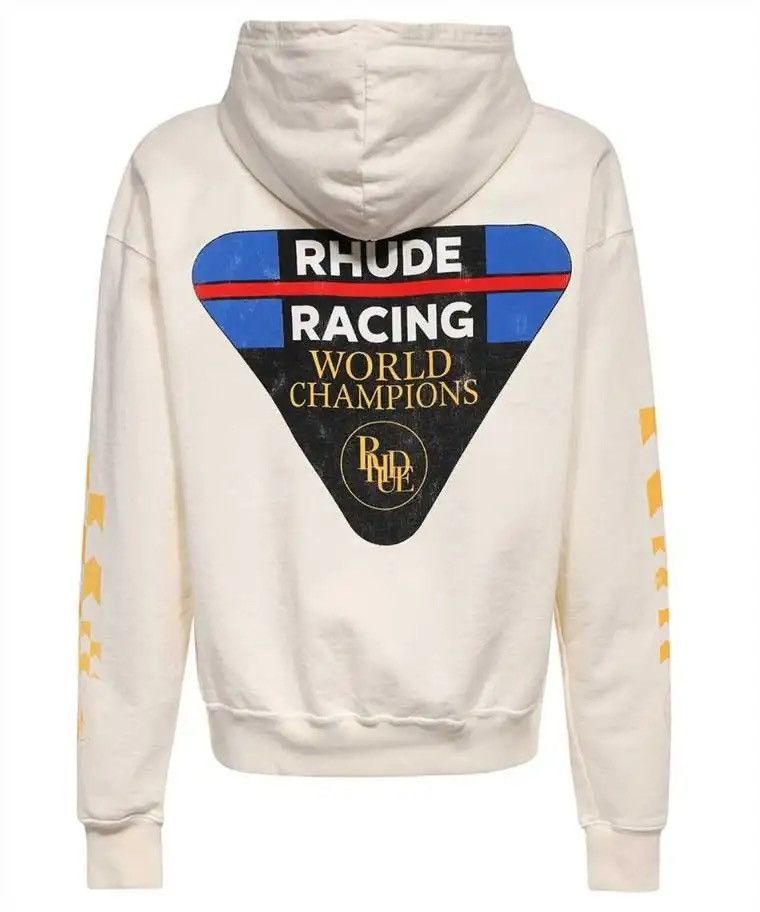 Rhude Livery Hoodie Racing World Champions Graphic Size L T-Shirts, Sweatshirt | PodTeesHub.com