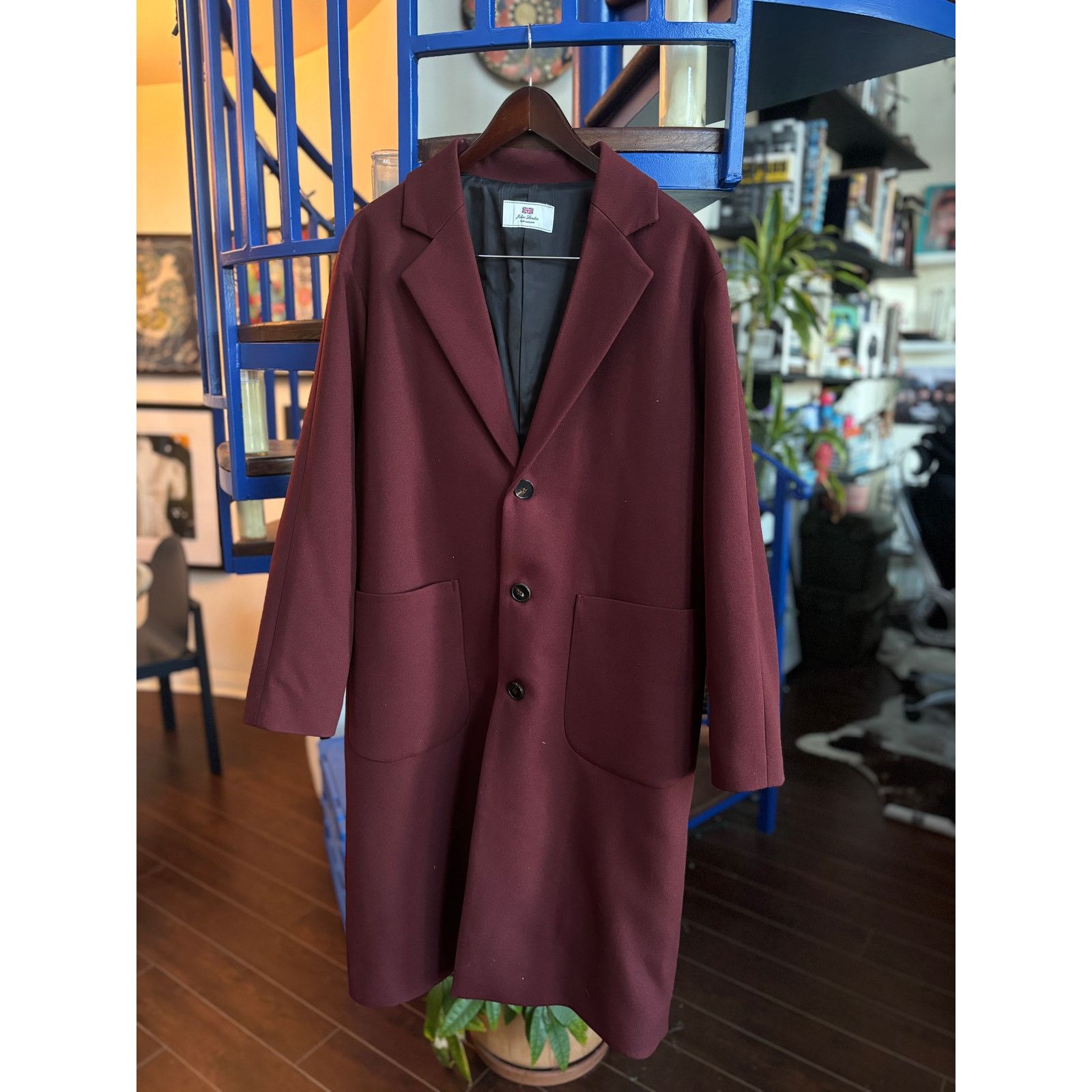 Vintage Joker London Burgundy Long Coat Size M T-Shirts, Hoodie, Sweatshirt | PodTeesHub.com
