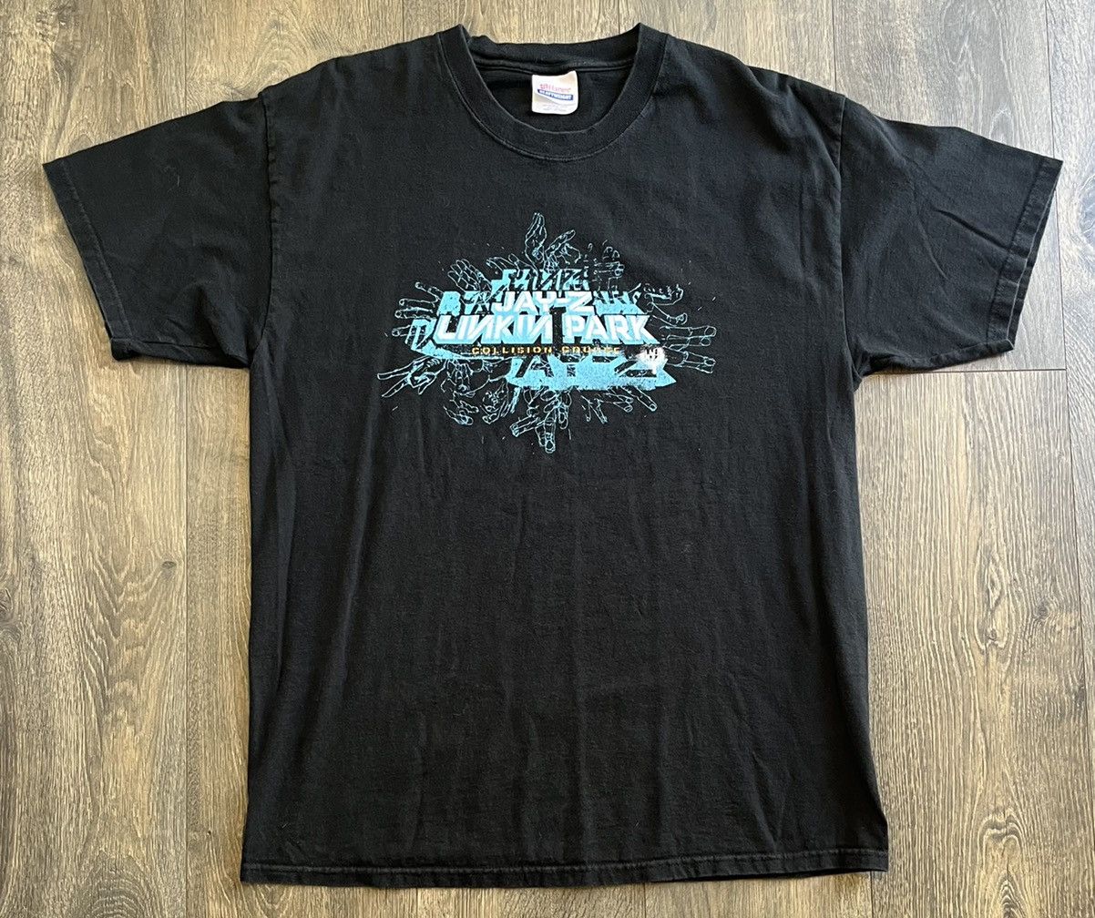Jay Z X Vintage Vintage Y2k 2004 Jay Z Linkin Park Collision Course Tee Hoodie, Sweatshirt | PodTeesHub.com
