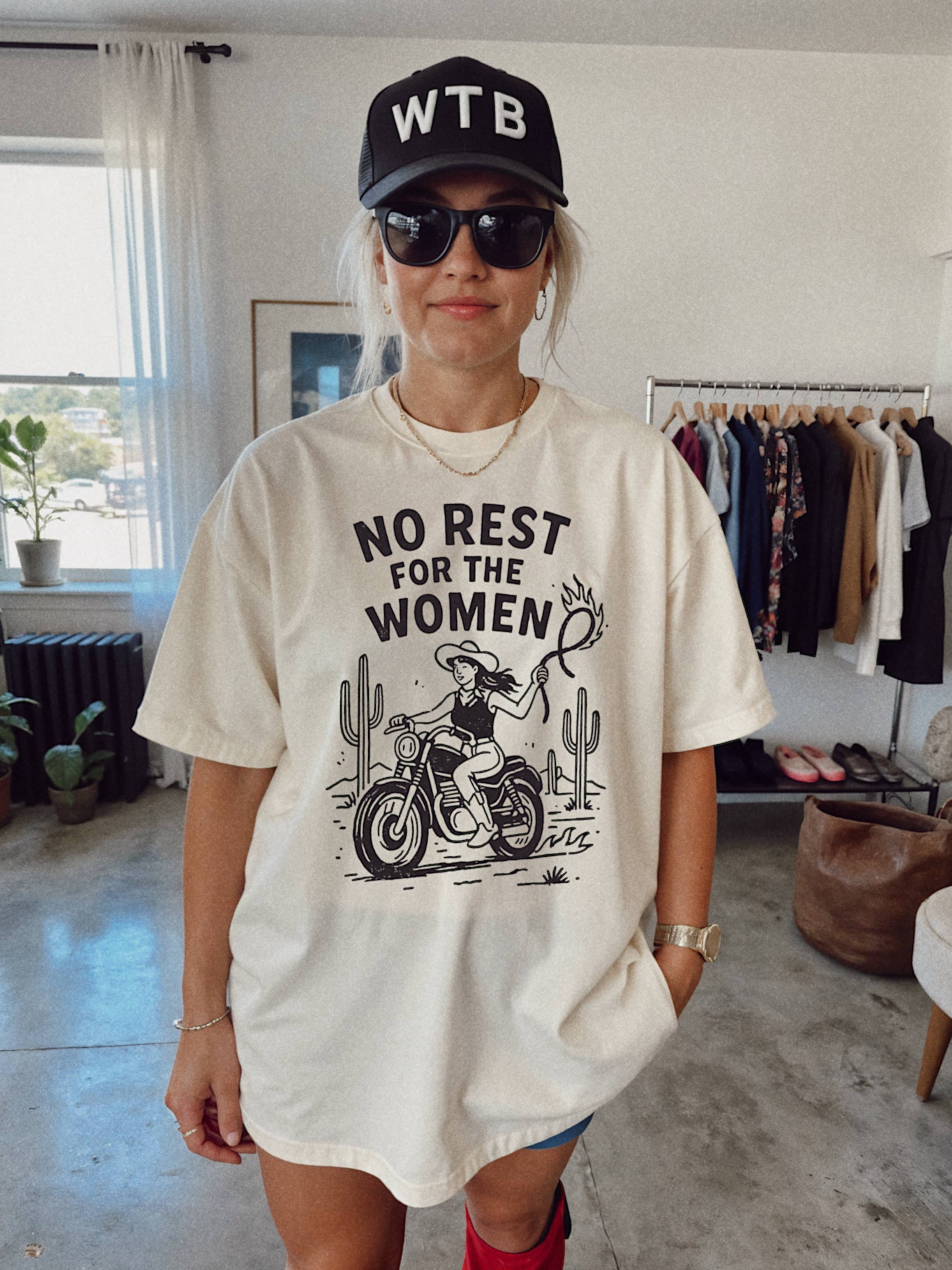 No Rest For the Women Cowgirl Feminist Tee - Ivory Hoodie, Sweatshirt | PodTeesHub.com