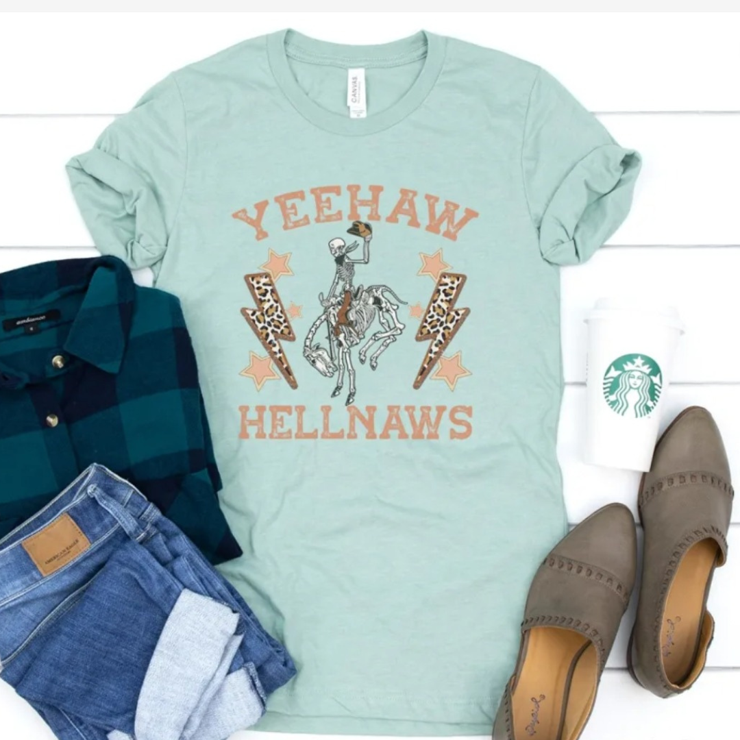 Yee Haws and Hellnaws Cowboy Killer Graphic Tee Hoodie, Sweatshirt | PodTeesHub.com