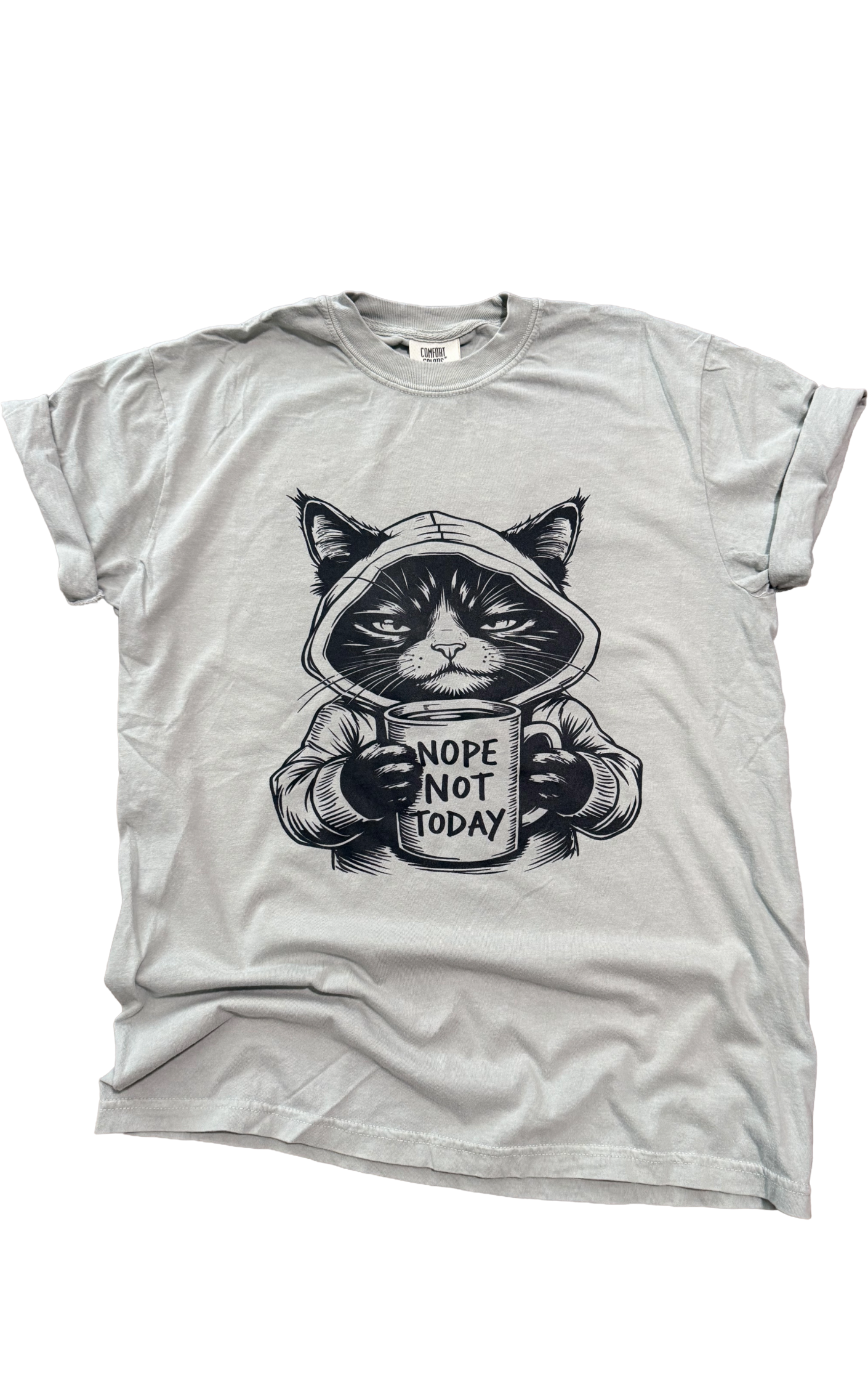 Nope Not Today Grumpy Cat Tee Hoodie, Sweatshirt | PodTeesHub.com