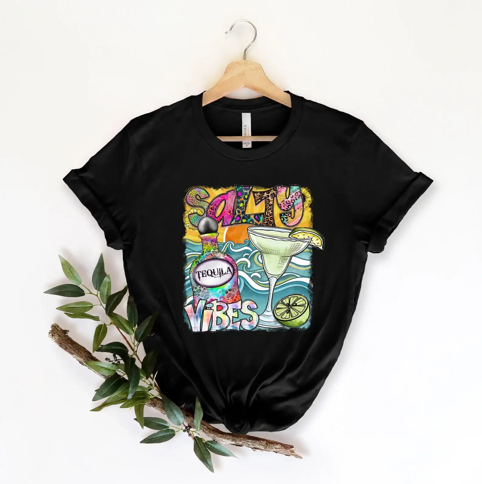 Salty Tequila Vibes T-Shirt Hoodie, Sweatshirt | PodTeesHub.com