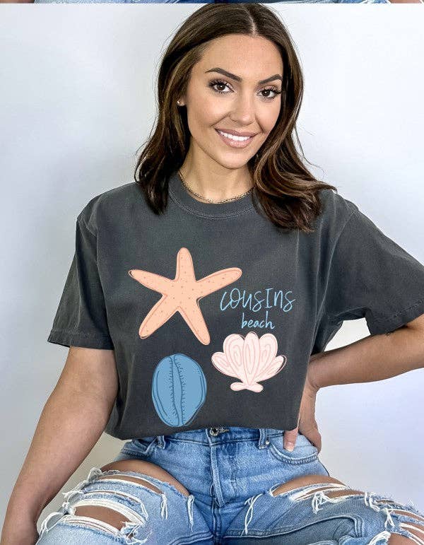 Cousins Beach Multi Seashells Graphic Tee Hoodie, Sweatshirt | PodTeesHub.com