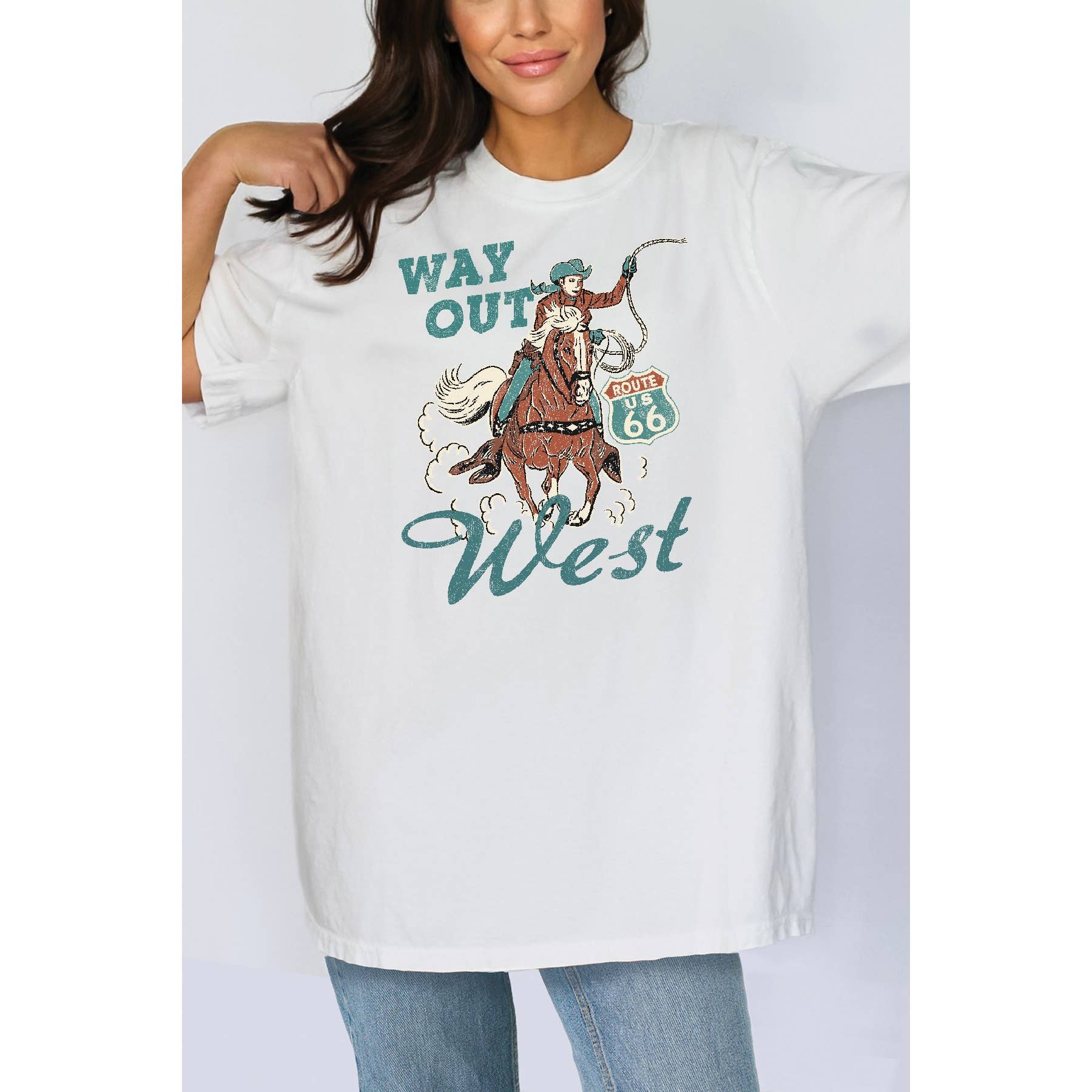 Route 66 - Oversized Unisex T Shirt Hoodie, Sweatshirt | PodTeesHub.com